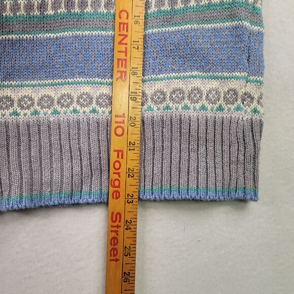 Vintage White Stag Sweater Large Linen Cotton Oversize Purple Gray Deadstock New - Picture 11 of 11